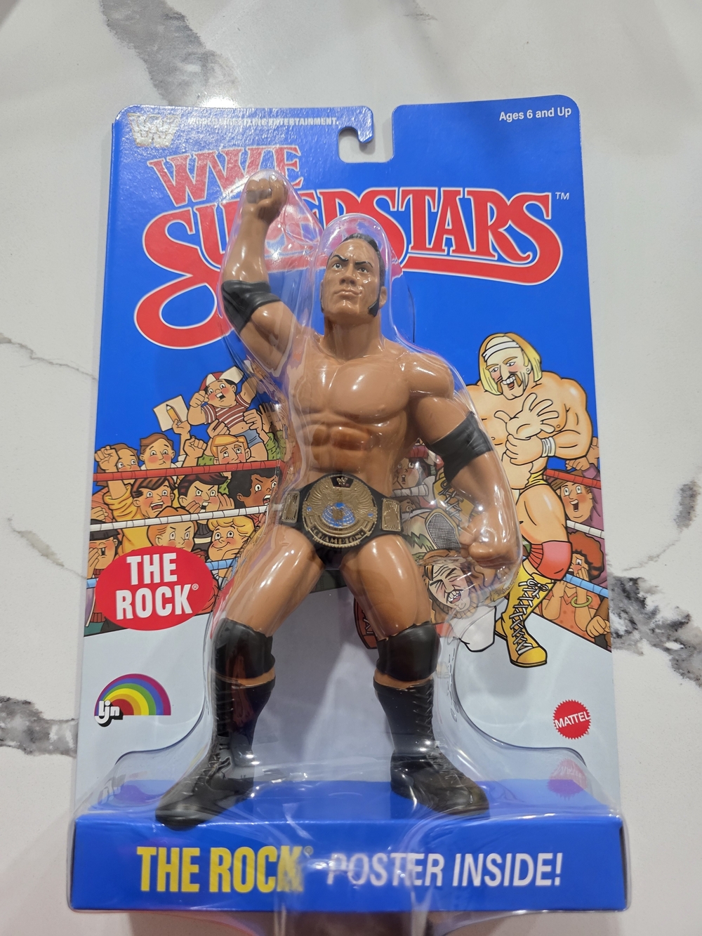 WWE LJN The Rock Action Figure Blue Card